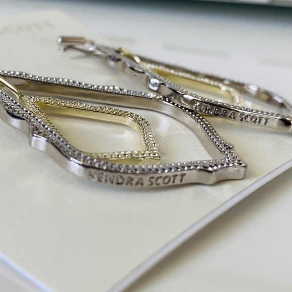 NEW Kendra Scott Simon Multi Gold & Silver Hoop Earrings - Picture 5 of 7